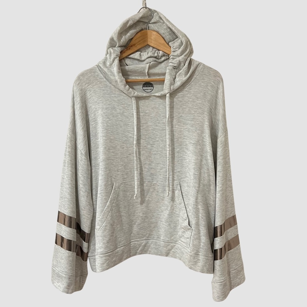 SUNDoWN Gray Flare Sleeve Softcore Pullover Hoodie M ($170)